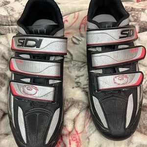 SIDI SIERRA MENS MOUNTAIN BIKE CYCLING SHOES EUR 42 US 9- BLACK & SILVER